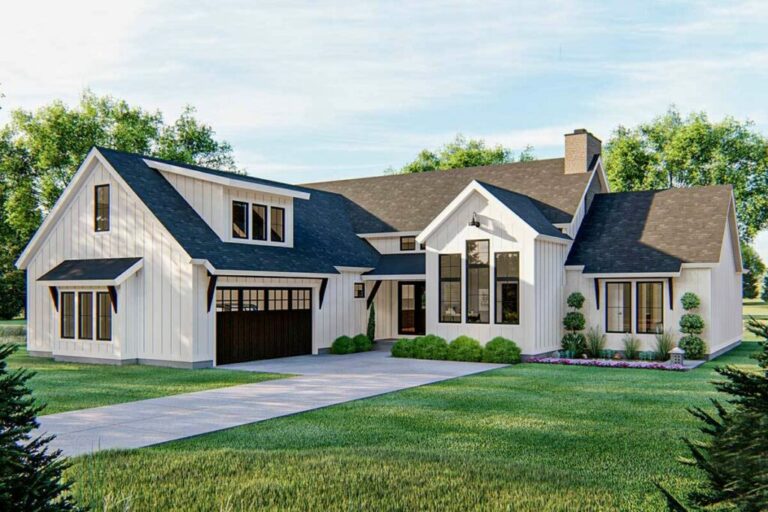 5-Bedroom 2-Story Modern Farmhouse With Bonus and Lower Level Expansion (Floor Plan)