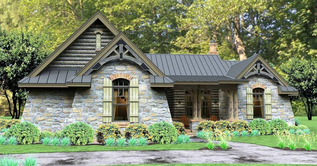 3-Bedroom 2-Story Rugged Rustic Home with Outdoor Spaces (Floor Plan)